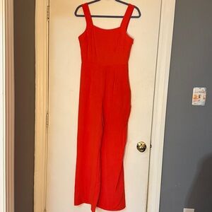 Orange Sleeveless Jumpsuit